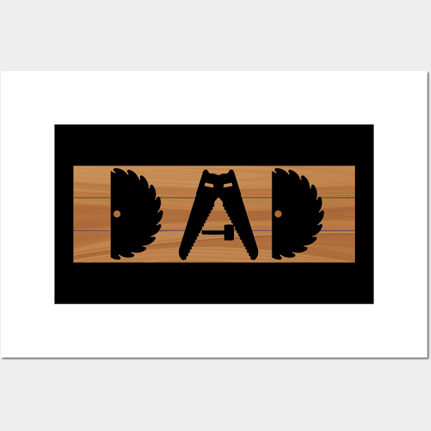 Carpenter Dad T-Shirt Father's Carpentry Lover Birthday Gift Wall Art by kaza191